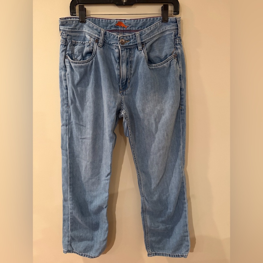 5/$25!! Tommy Bahama Light Blue Relaxed Men Jeans 33x30
